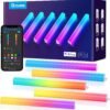 Govee Glide LED Wall Lights, RGBIC Wall Lights, Works with Alexa and Google Assistant, Smart Glide Lively Light Bars for Gaming Room Decor and Streaming, Multicolor Glide Sconces, Music Sync, 6 pcs